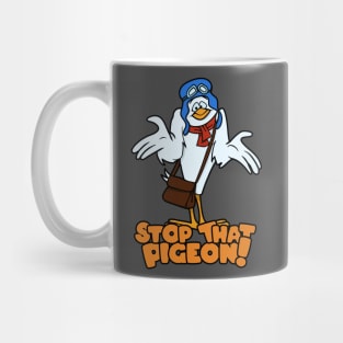 Cartoon pigeon. Mug